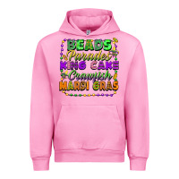 Fuchsia Pink beads parades king cake crawfish mardi gras Urban Hoodie - FaDigitalArtStudio