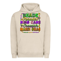 Pigment French Oak beads parades king cake crawfish mardi gras Urban Hoodie - FaDigitalArtStudio