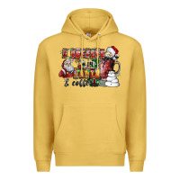 Antique Gold I Believe In Santa And Coffee Premium Hoodie - CowhideDigitalArt