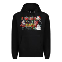 Black I Believe In Santa And Coffee Premium Hoodie - CowhideDigitalArt