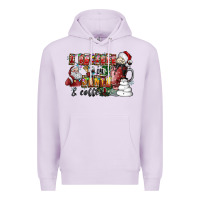 Lilac I Believe In Santa And Coffee Premium Hoodie - CowhideDigitalArt
