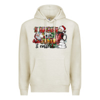 Oatmeal Heather I Believe In Santa And Coffee Premium Hoodie - CowhideDigitalArt