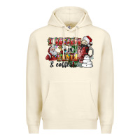 Sandshell I Believe In Santa And Coffee Premium Hoodie - CowhideDigitalArt