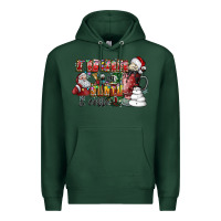 Sports Green I Believe In Santa And Coffee Premium Hoodie - CowhideDigitalArt