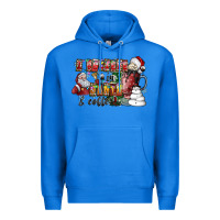 True Royal I Believe In Santa And Coffee Premium Hoodie - CowhideDigitalArt