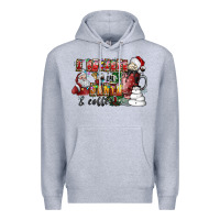 Heather Grey I Believe In Santa And Coffee Premium Hoodie - CowhideDigitalArt