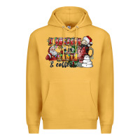 Mustard I Believe In Santa And Coffee Premium Hoodie - CowhideDigitalArt