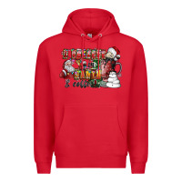 Red I Believe In Santa And Coffee Premium Hoodie - CowhideDigitalArt