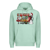 Seafoam I Believe In Santa And Coffee Premium Hoodie - CowhideDigitalArt