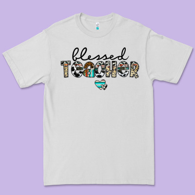 Blessed Teacher Premium Tee Designed By Cowhidedigitalart