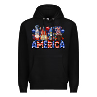 Black America gnomes 4th of July Premium Hoodie - CowGirlArtShop