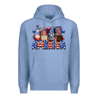 Colony Blue America gnomes 4th of July Premium Hoodie - CowGirlArtShop