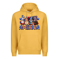 Mustard America gnomes 4th of July Premium Hoodie - CowGirlArtShop