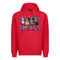 Red America gnomes 4th of July Premium Hoodie - CowGirlArtShop