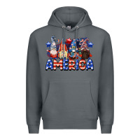 Rock America gnomes 4th of July Premium Hoodie - CowGirlArtShop