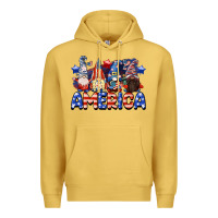 Antique Gold America gnomes 4th of July Premium Hoodie - CowGirlArtShop