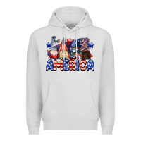 Dove Grey America gnomes 4th of July Premium Hoodie - CowGirlArtShop