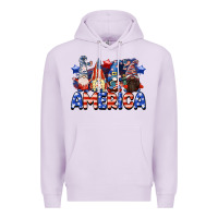 Lilac America gnomes 4th of July Premium Hoodie - CowGirlArtShop