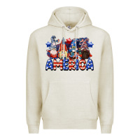 Oatmeal Heather America gnomes 4th of July Premium Hoodie - CowGirlArtShop