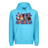 Ocean Blue America gnomes 4th of July Premium Hoodie - CowGirlArtShop