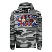 Slate Camo America gnomes 4th of July Premium Hoodie - CowGirlArtShop