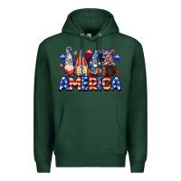 Sports Green America gnomes 4th of July Premium Hoodie - CowGirlArtShop