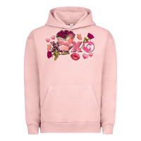 Pigment Salmon chicken valentine's day xoxo Urban Hoodie - FaDigitalArtStudio