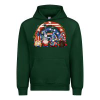 Forest Green 4th of July rainbow with gnomes Urban Hoodie - CowGirlArtShop