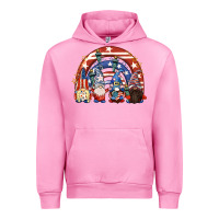Fuchsia Pink 4th of July rainbow with gnomes Urban Hoodie - CowGirlArtShop