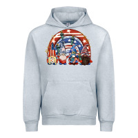 Heather Grey 4th of July rainbow with gnomes Urban Hoodie - CowGirlArtShop