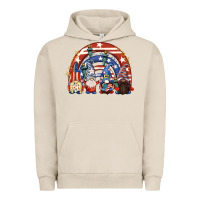 Pigment French Oak 4th of July rainbow with gnomes Urban Hoodie - CowGirlArtShop