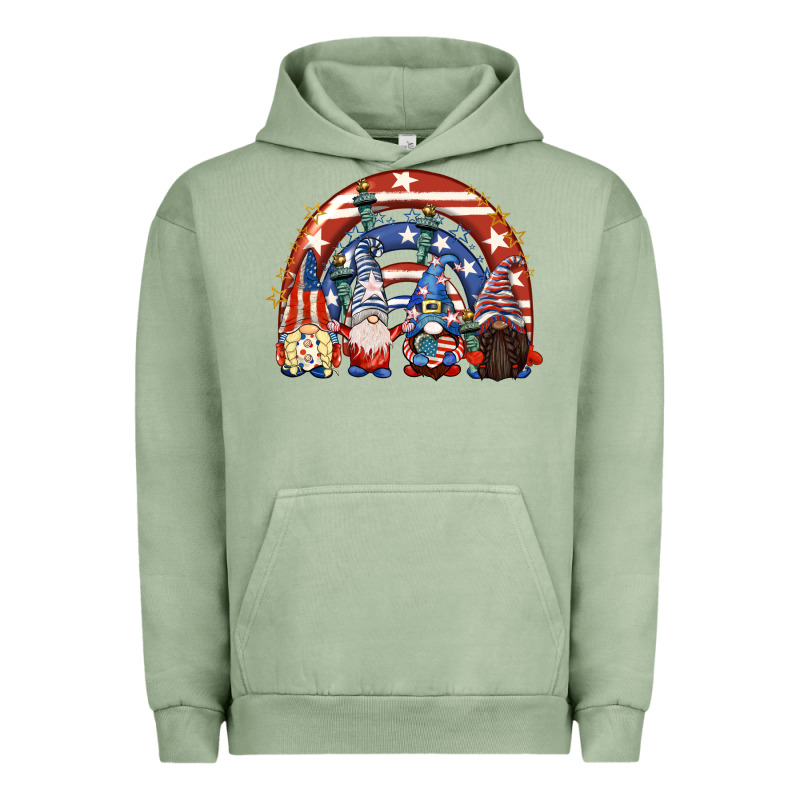 4th Of July Rainbow With Gnomes Urban Hoodie by CowGirlArtShop | Teevron