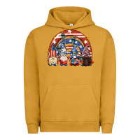 Pigment Peanut Butter 4th of July rainbow with gnomes Urban Hoodie - CowGirlArtShop