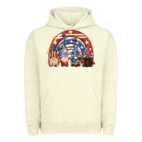 Pigment Pistachio 4th of July rainbow with gnomes Urban Hoodie - CowGirlArtShop