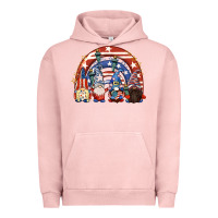 Pigment Salmon 4th of July rainbow with gnomes Urban Hoodie - CowGirlArtShop