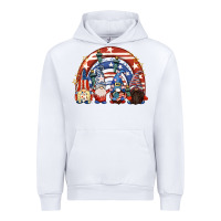 White 4th of July rainbow with gnomes Urban Hoodie - CowGirlArtShop