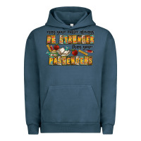 Pigment Midnight Navy may your coffe always be stronger than your passengers Urban Hoodie - CowhideDigitalArt