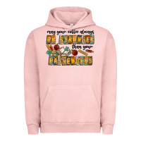 Pigment Salmon may your coffe always be stronger than your passengers Urban Hoodie - CowhideDigitalArt