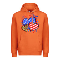 Carrot American flag leopard hearts Premium Hoodie - Neo Western