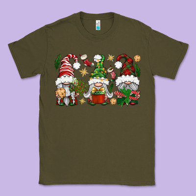 Christmas Gnomes Classic Tee Designed By Bundleandbundleshop