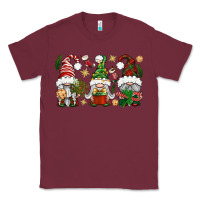 Burgundy Christmas Gnomes Classic Tee - BundleAndBundleShop