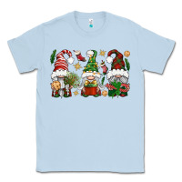 Dusty Blue Christmas Gnomes Classic Tee - BundleAndBundleShop