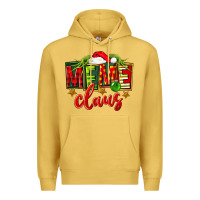 Antique Gold Christmas meme claus Premium Hoodie - FaDigitalArtStudio