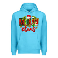 Ocean Blue Christmas meme claus Premium Hoodie - FaDigitalArtStudio