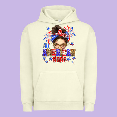 All American Babe Urban Hoodie Designed By Neo Western