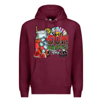 Burgundy sweet summer time Premium Hoodie - SublimationCraftShop