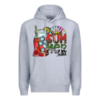 Heather Grey sweet summer time Premium Hoodie - SublimationCraftShop