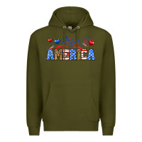 Army Green Western America Premium Hoodie - Neo Western