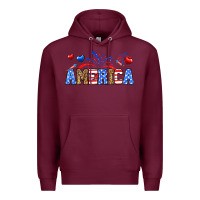 Burgundy Western America Premium Hoodie - Neo Western
