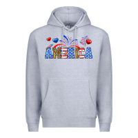 Heather Grey Western America Premium Hoodie - Neo Western